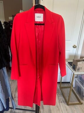 ba&sh Bright Red Long Blazer Jacket